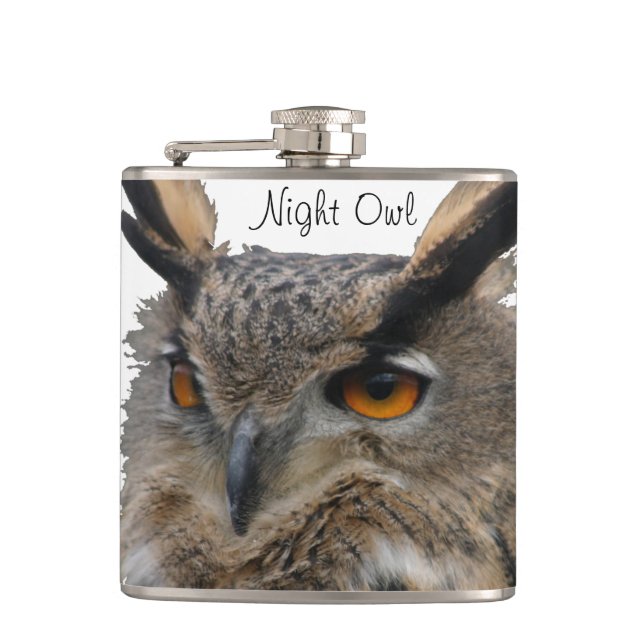 Owl Hip Flask (Front)