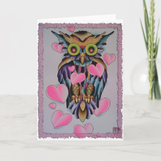 owl holiday card