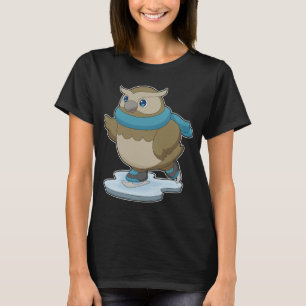 Owl Ice skating Ice skates T-Shirt