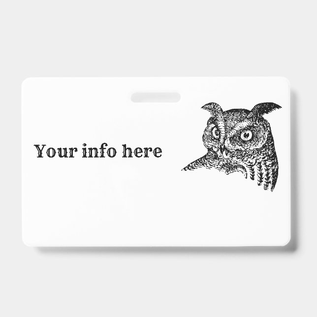 Owl ID Badge (Front)
