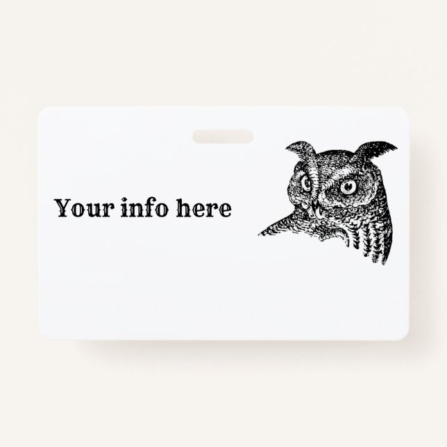 Owl ID Badge (Front)