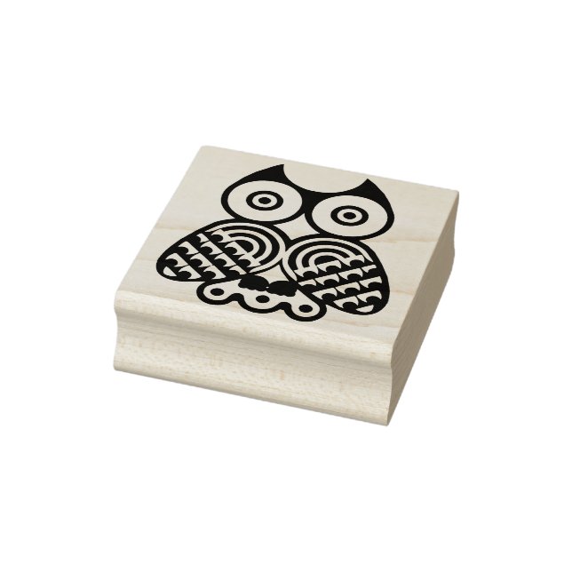 Owl illustration art stamp (Stamp)