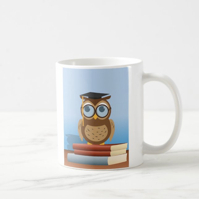 Owl illustration coffee mug (Right)