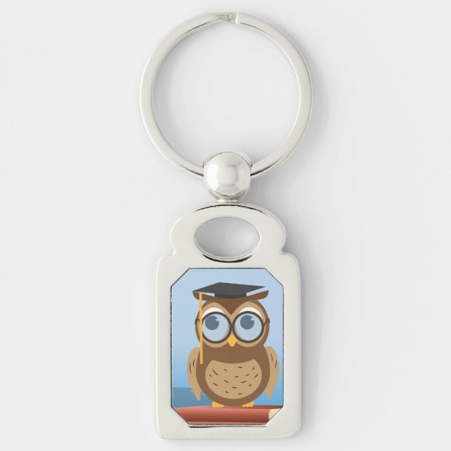 Owl illustration key ring (Front)