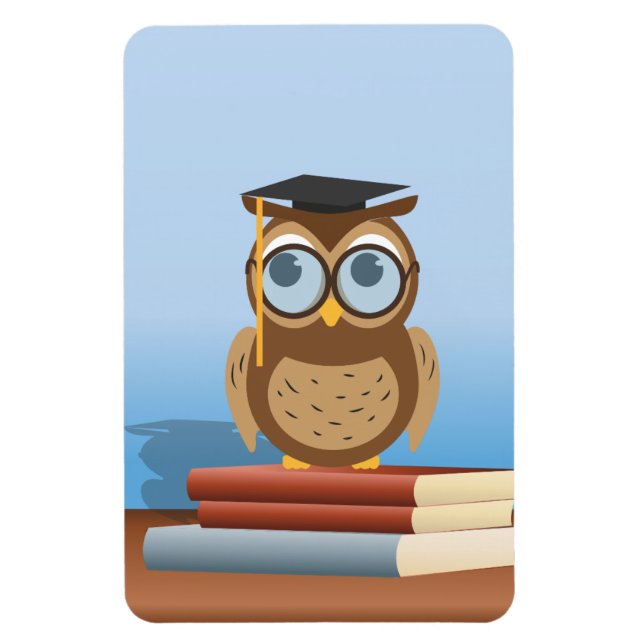 Owl illustration magnet (Vertical)