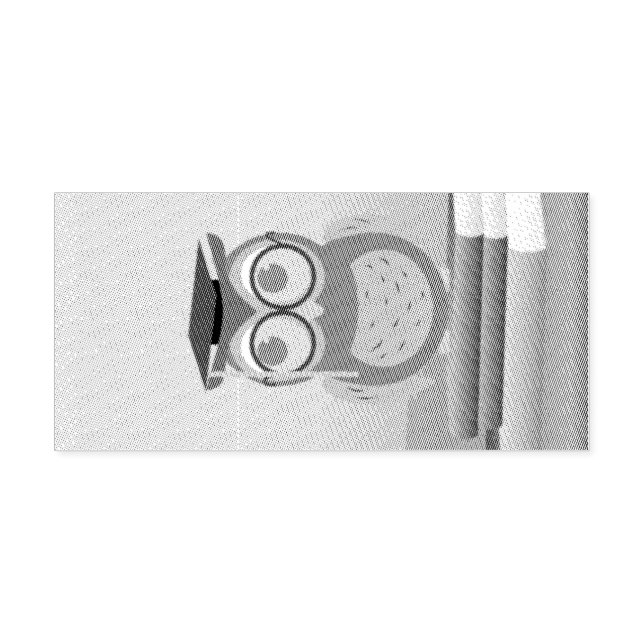 Owl illustration self-inking stamp (Design)