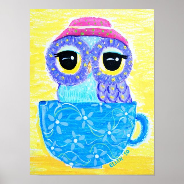 Owl In A Teacup Poster (Front)