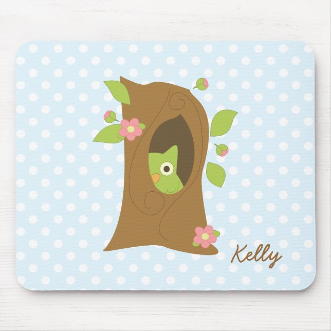 Owl in a Tree Mouse Pad (Front)