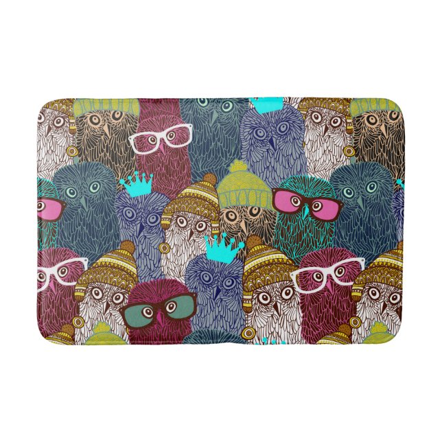 Owl in crown bath mat (Front)