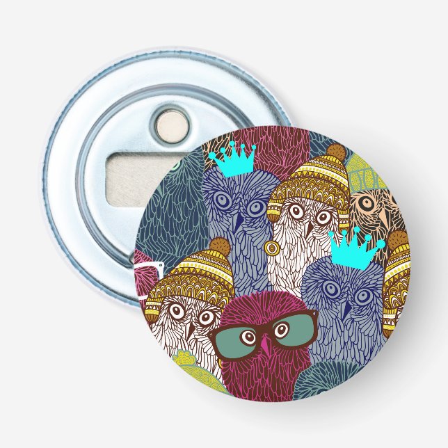 Owl in crown bottle opener (Front)