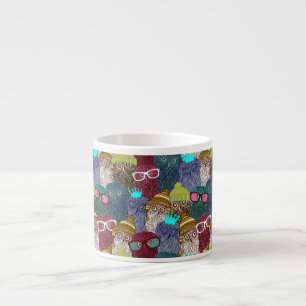 Owl in crown espresso cup