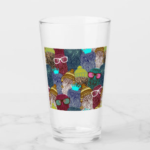Owl in crown glass