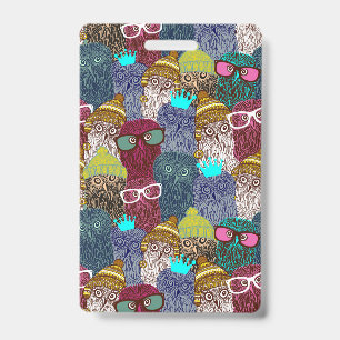 Owl in crown ID badge