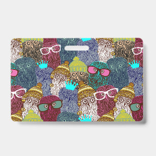 Owl in crown ID badge