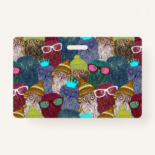 Owl in crown ID badge