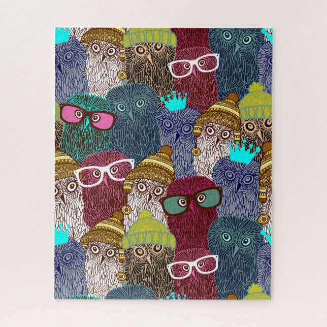 Owl in crown jigsaw puzzle (Vertical)