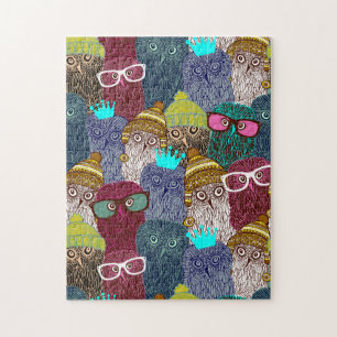 Owl in crown jigsaw puzzle