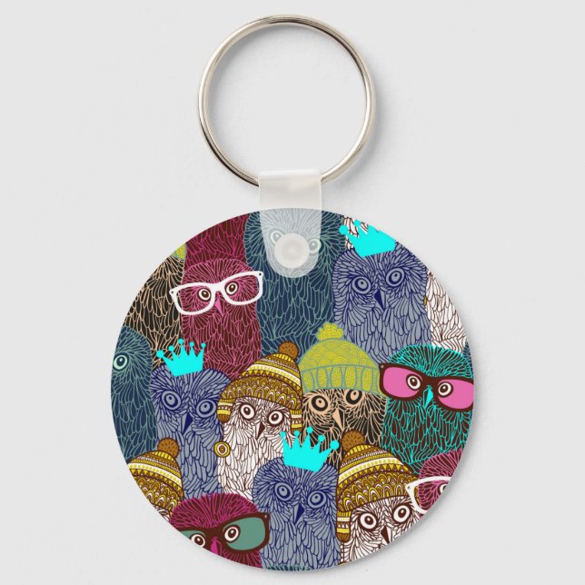 Owl in crown key ring (Front)