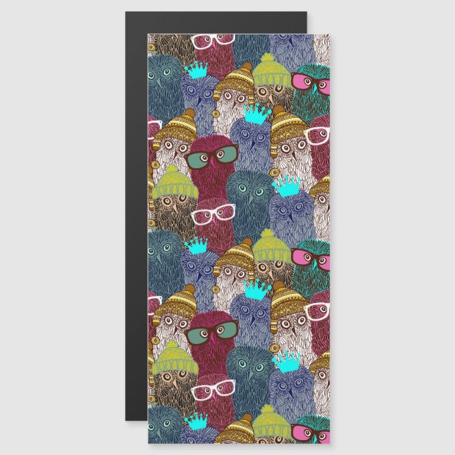 Owl in crown magnetic invitation (Front/Back)