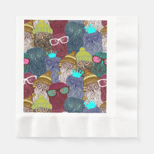 Owl in crown napkin