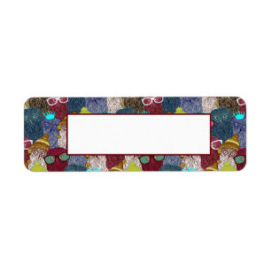 Owl in crown return address label