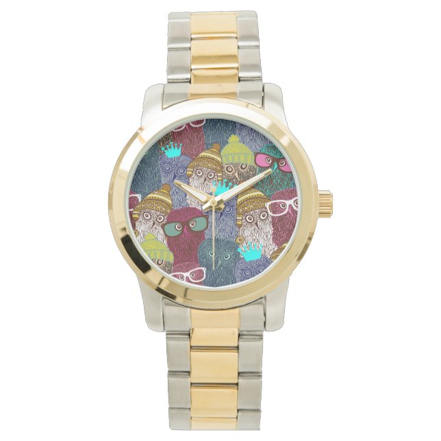 Owl in crown watch (Front)