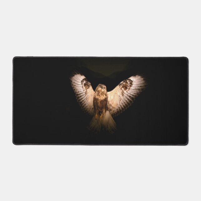 Owl In Flight Desk Mat (Front)