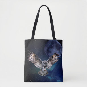 Owl in Flight Tote Bag