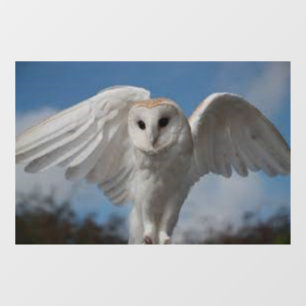 "OWL IN FLIGHT" WINDOW CLING