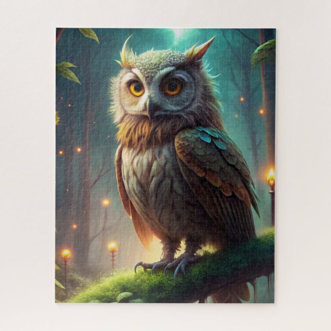 Owl in Forest Jigsaw Puzzle (Vertical)