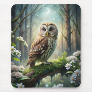 Owl in Forest Mouse Pad