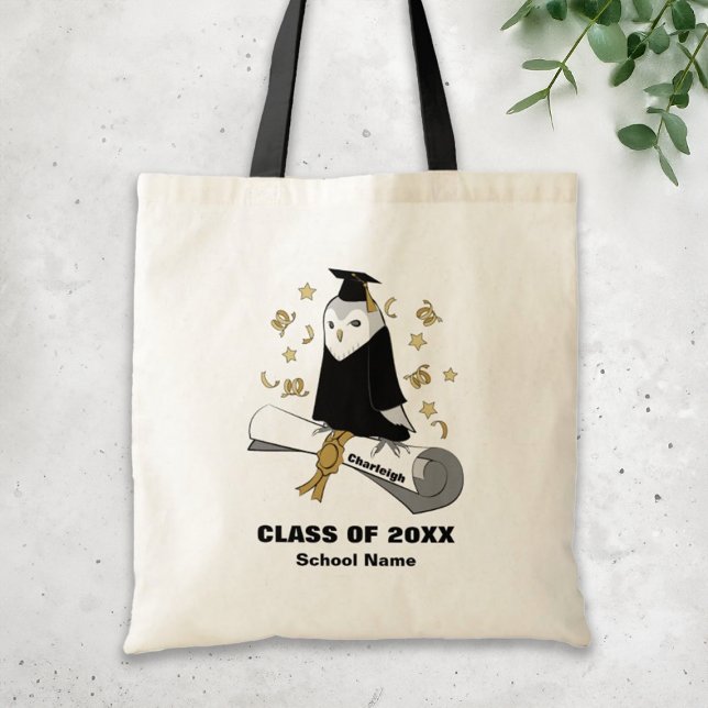 Owl in Gown Preschool / Kindergarten Graduation  Tote Bag (Creator Uploaded)