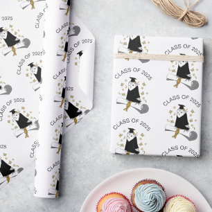 Owl in Gown Preschool / Kindergarten Graduation Wrapping Paper