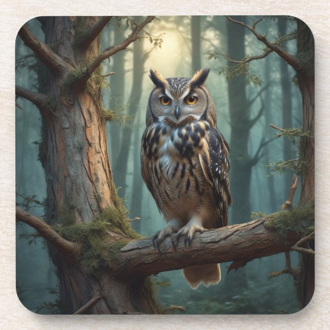 Owl in Magical Forest Coaster (Front)