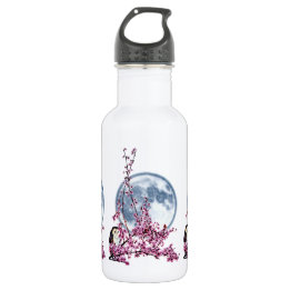 Owl in Plum Tree 532 Ml Water Bottle