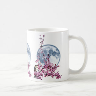 Owl in Plum Tree Coffee Mug