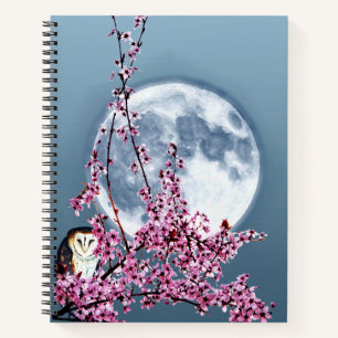 Owl in Plum Tree Notebook
