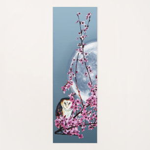 Owl in Plum Tree Yoga Mat