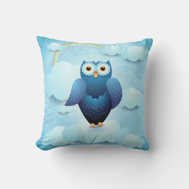 Owl in the sky cushion (Front)