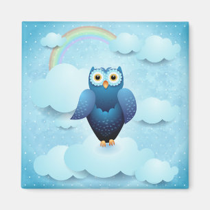 Owl in the sky magnet