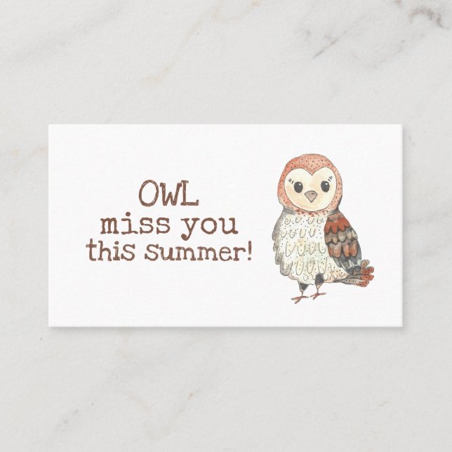 Owl Kids Calling Card (Front)