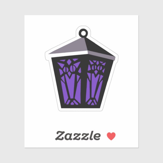 Owl Lantern Sticker - Purple (Sheet)