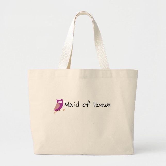 Owl Large Tote Bag (Front)