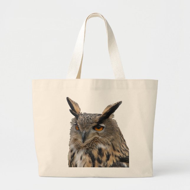 Owl Large Tote Bag (Front)
