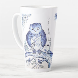 Owl Library Latte Mug