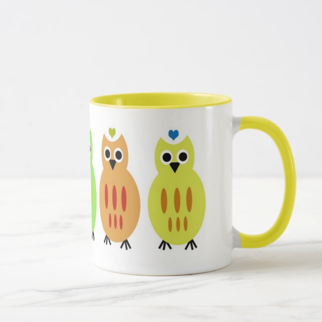 Owl Lined Up Mug (Right)