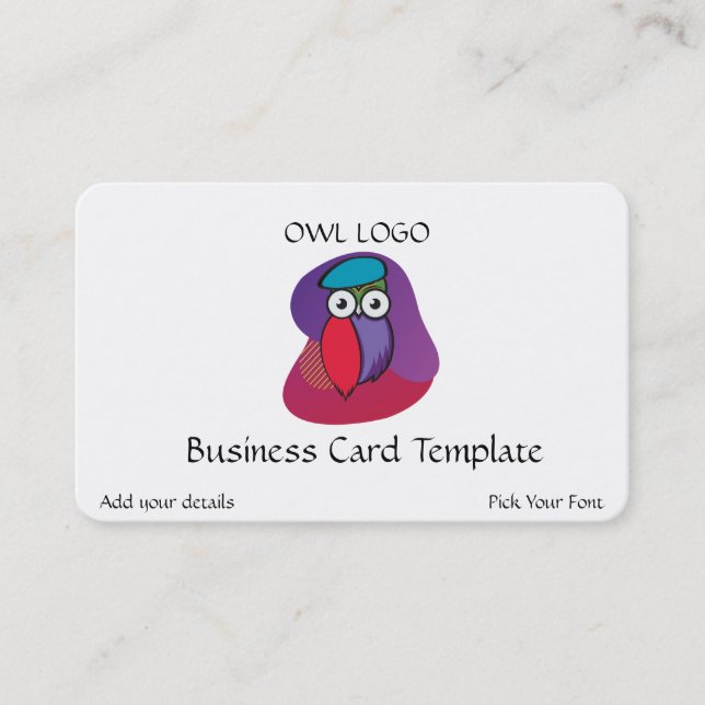 Owl Logo Business Card (Front)