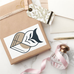 OWL logo geometric design  Rectangular Sticker