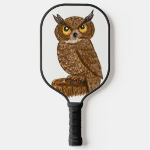 Owl Look who's playing  Pickleball Paddle