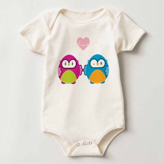 OWL LOVE :: bright girl + boy Baby Bodysuit